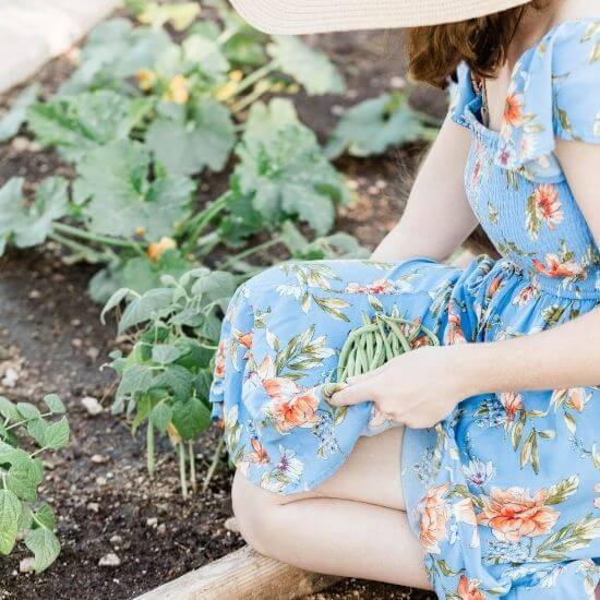woman gardening - self care ideas for moms