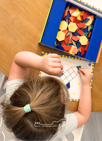 morning basket preschool shapes math idea
