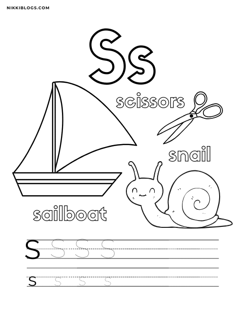 preschool letter s worksheet
