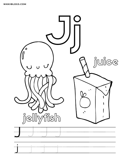 preschool letter j worksheet