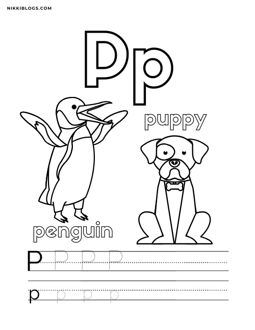 preschool letter p worksheet