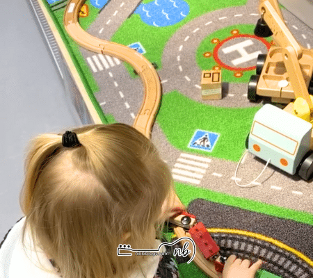 toddler toy wooden train set